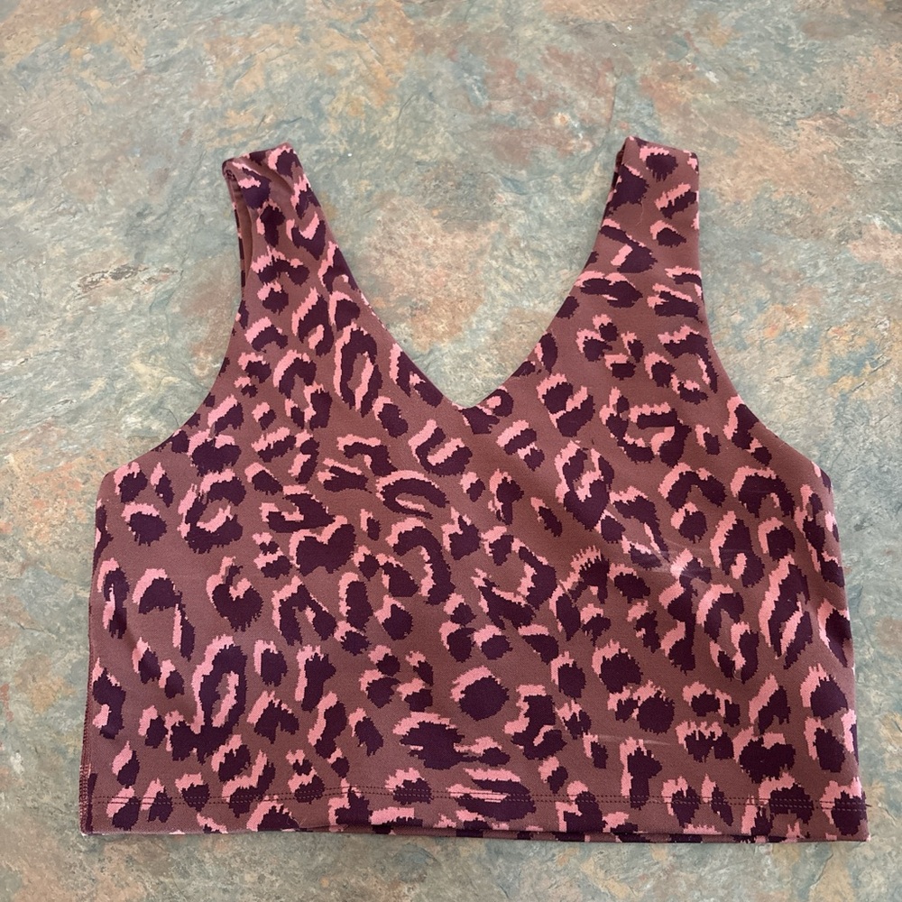 Aerie Pink Leopard Print Tank Top